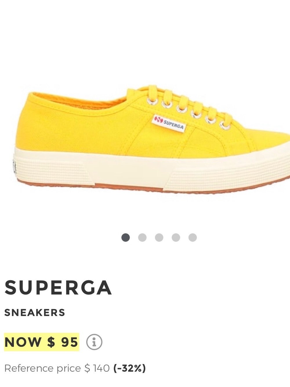 Brand new superga cotu classic sneaker sz 40/9 sunflower yellow $140